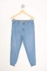 calça jeans sub feminina azul com cós com elástico