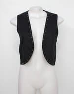 Colete quintess feminino preto com Spikes