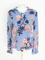 camisa hering feminina floral com barra mullet