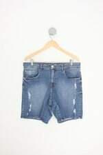bermuda jeans lez a lez feminina azul