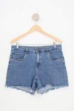 shorts jeans lezalez feminino azul