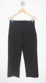 calça de tecido feminina preta