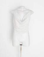 top led feminino branco com forro