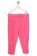 calça de tecido so cute feminina rosa com cinto