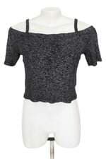 blusa cropped Renner feminina preta