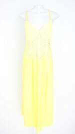 vestido tela studio feminino amarelo com bordado