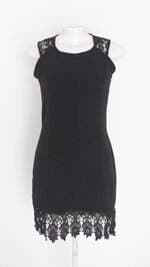 vestido clio feminino preto com forro e renda