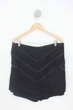 shorts saia maxi plus feminino preto