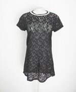 vestido feminino preto com transparência