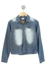 camisa jeans oppnus  kids azul