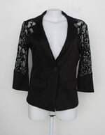 Blazer presage feminino preto com Renda