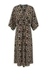 Vestido Ble feminino preto estampado