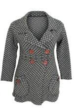 Casaco Triângulo feminino cinza estampado