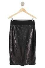 Saia Pa Concept preta com paetê