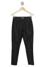 Calça de sarja Principessa resinada preta