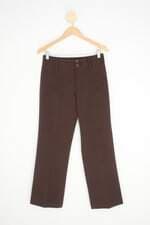 calça de tecido feminina marrom