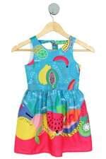 vestido mon sucré kids estampado com forro