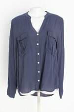 blusa manga longa dzarm feminina azul com barra mullet