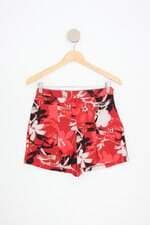 shorts just be feminino estampado com pregas
