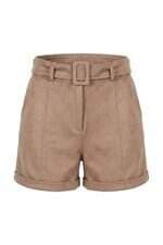 shorts feminino marrom