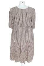 vestido midi viva plus estampado com forro