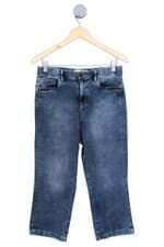 calça jeans scalon feminina azul com cós com elástico