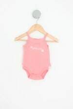 body calvin klein kids rosa com bordado