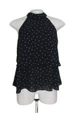 Blusa feminina azul com poás