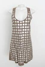 vestido feminino marrom com silk