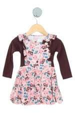 vestido fakini kids estampado com laço