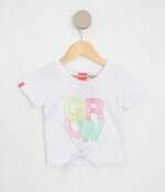 blusa kely e kety kids branca estampada