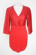 vestido alexandre herchcovitch feminino vermelho com paetê