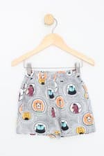 shorts kids koisa de menina branco estampado