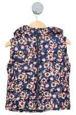 colete puffer C&A kids azul floral