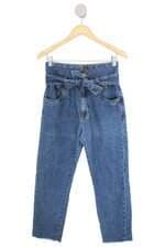 calça jeans Le Lis Blanc feminina azul com faixa na cintura