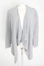 cardigan havaianas feminino cinza com assimetria