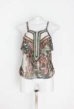 regata monda belle feminina estampada com aplique e tule