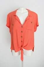 camisa program feminina coral com nó