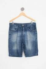 bermuda jeans masculina azul