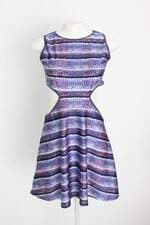 vestido ciamaritima feminino estampado com recortes
