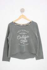 blusa código girls feminina verde com silk