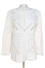 blusa tricot feminina off white