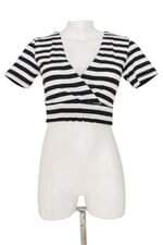 cropped Renner feminino listrado com franzido