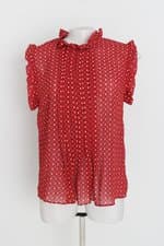 blusa collins feminina vermelha estampada