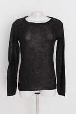 blusa riachuelo feminina preta com paetê