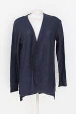 cardigan riachuelo feminino azul com paetê