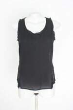 blusa john john feminina preta com corte à laser
