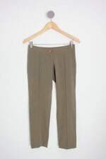 calça de tecido miroa feminina bege