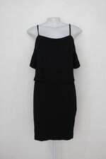 Vestido marisa feminino preto com Renda e Pregas
