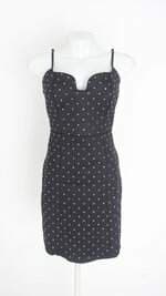 vestido My Favorite Things feminino preto com aplique e bojo